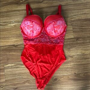 Red Auden Lingerie Bodysuit